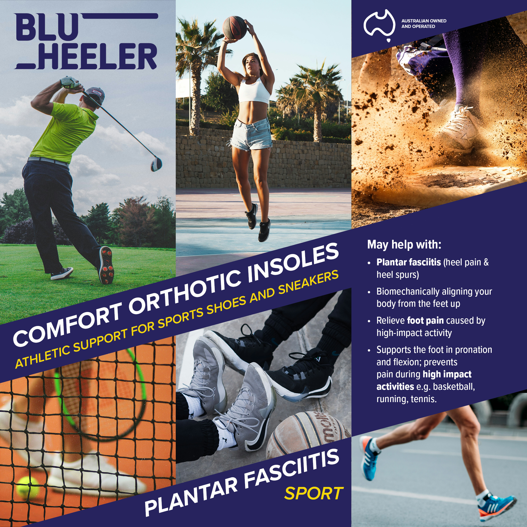 Plantar Fasciitis Sport orthotic insoles